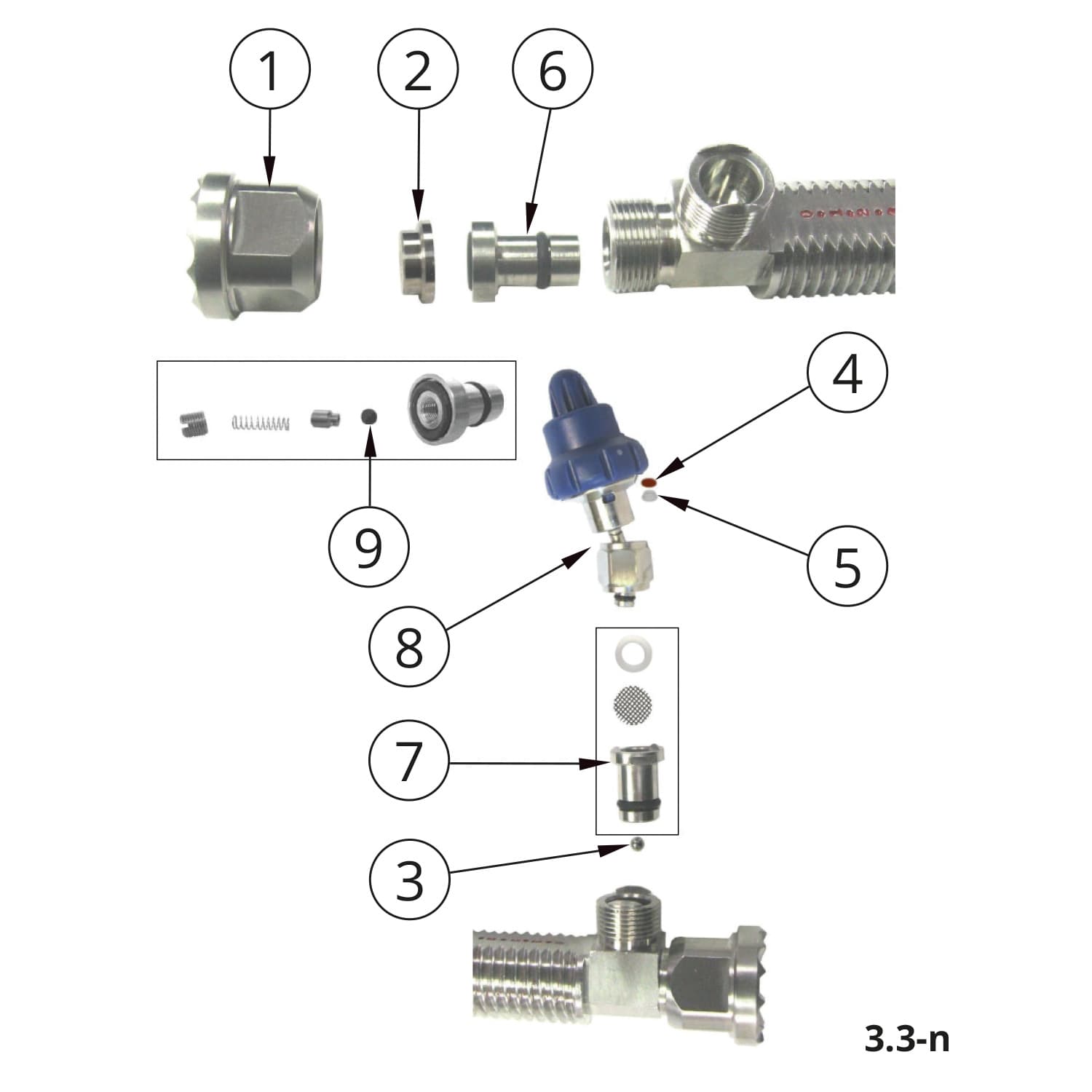 VALVOLA DI REGOLAZIONE in PVC per manovella alloggiamento pressione ventilazione per E53 E60 E63 VALVOLA DI REGOLAZIONE in PVC per manovella alloggiamento pressione ventilazione per E53 E60 E63